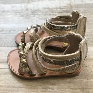 Infant Baby Girl Gold Sandals